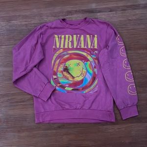 Oversized Smile Pink Nirvana Sweatshirt